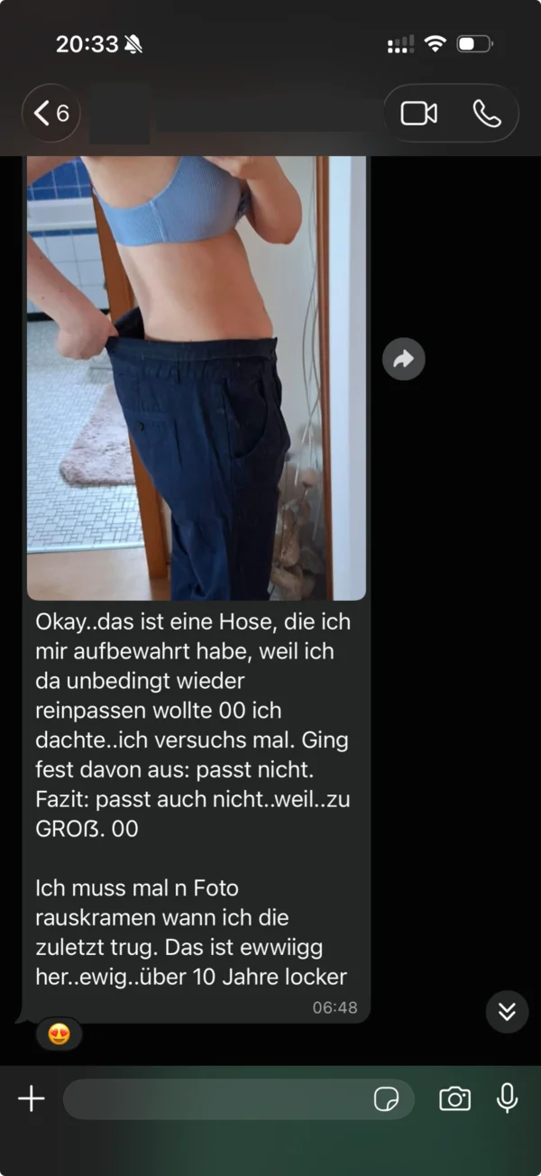 WhatsApp Nachricht von Kristina